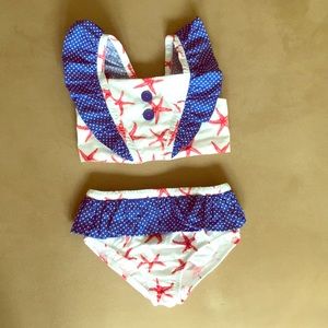 NWOT Eleanor Rose kids two pice swim size 5-6